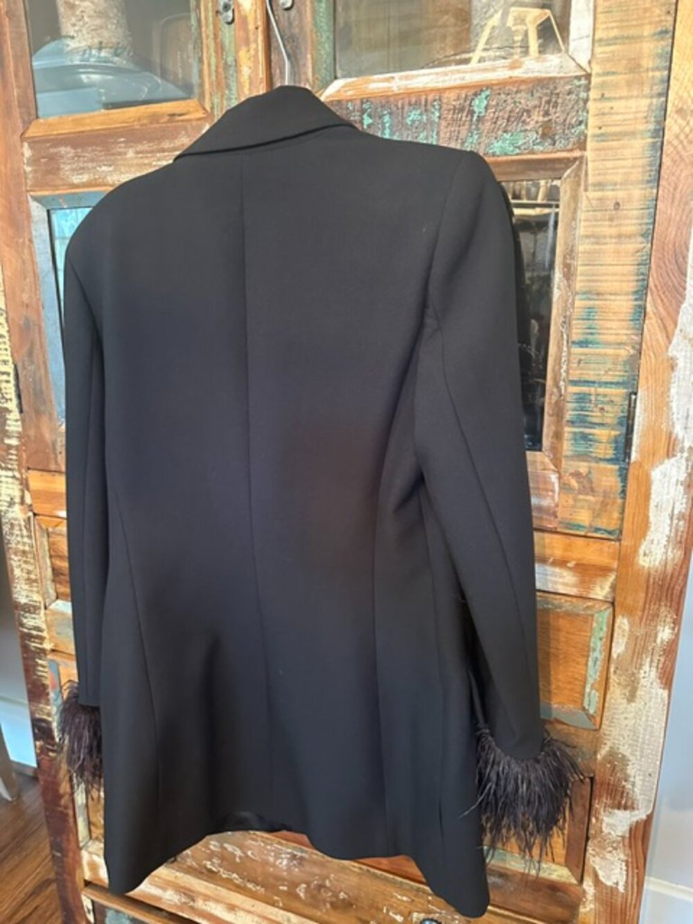 Zara Feather Blazer - Black - Picture 4 of 4